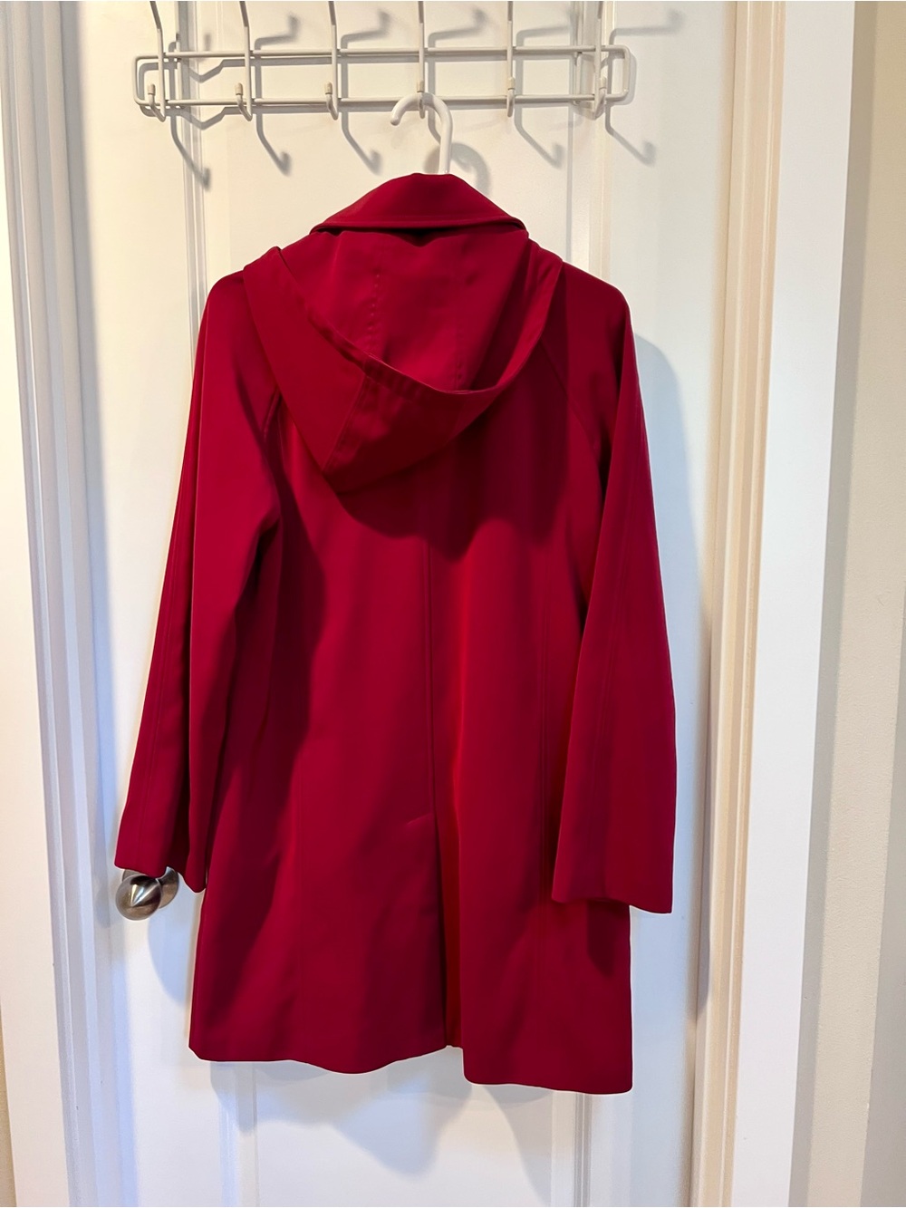Vintage London Fog Women's Crimson Red Toggle Coat - Picture 3 of 7